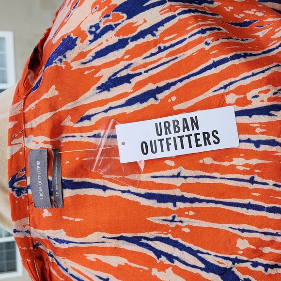 NWT Urban Outfitters Orange Wrap Mini Dress - Picture 9 of 10